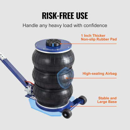 Air Jack, 5 Ton / 11000 Lbs Triple Bag Air Jack